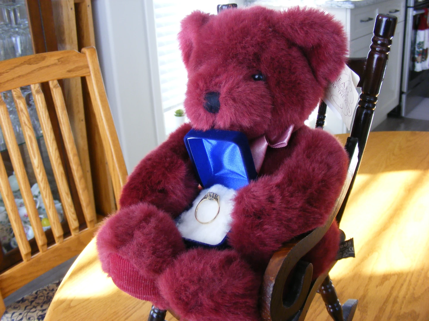 "Ring Bear-er" Teddy Bear in Rocking Chair
