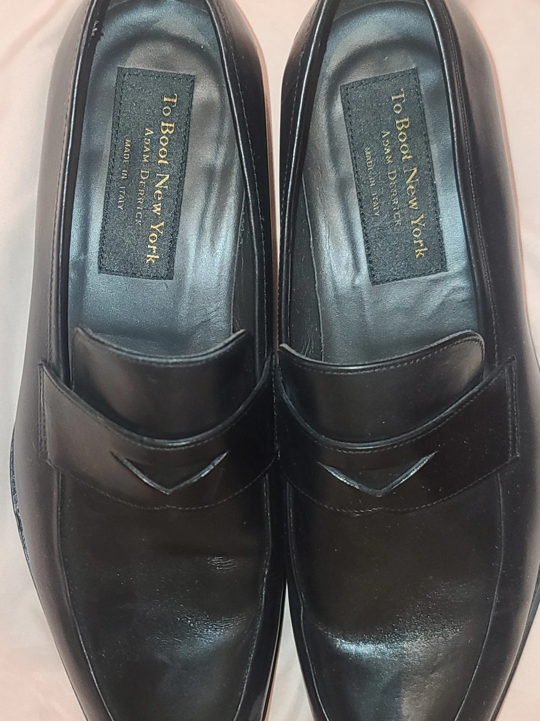 To Boot New York Adam Derrick Black Leather Loafers Size 8M - photo 2