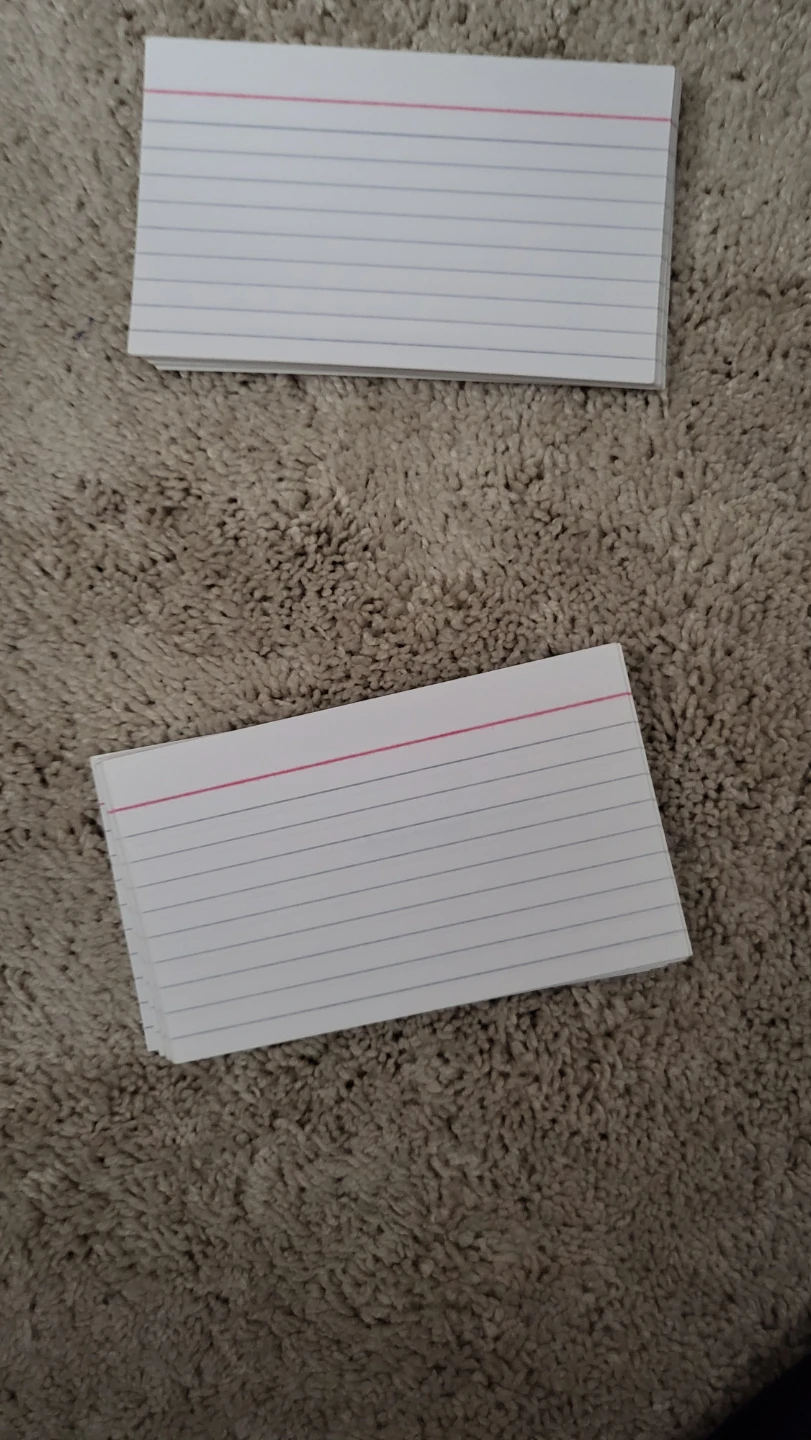 Cue Cards / Flashcards