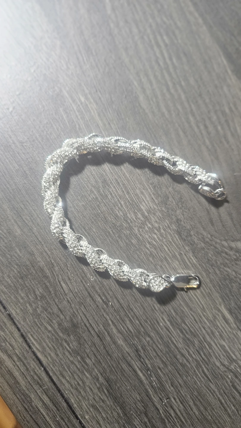 Silver Rope Chain Bracelet