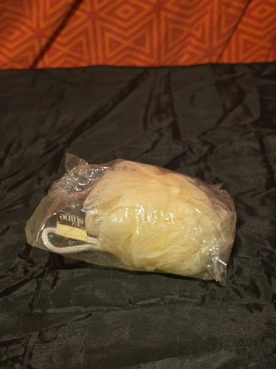 Yellow Mesh Shower Puff - photo 2