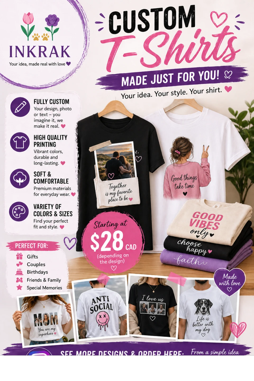 Custom T-Shirts - Made Just for youby Inkrak