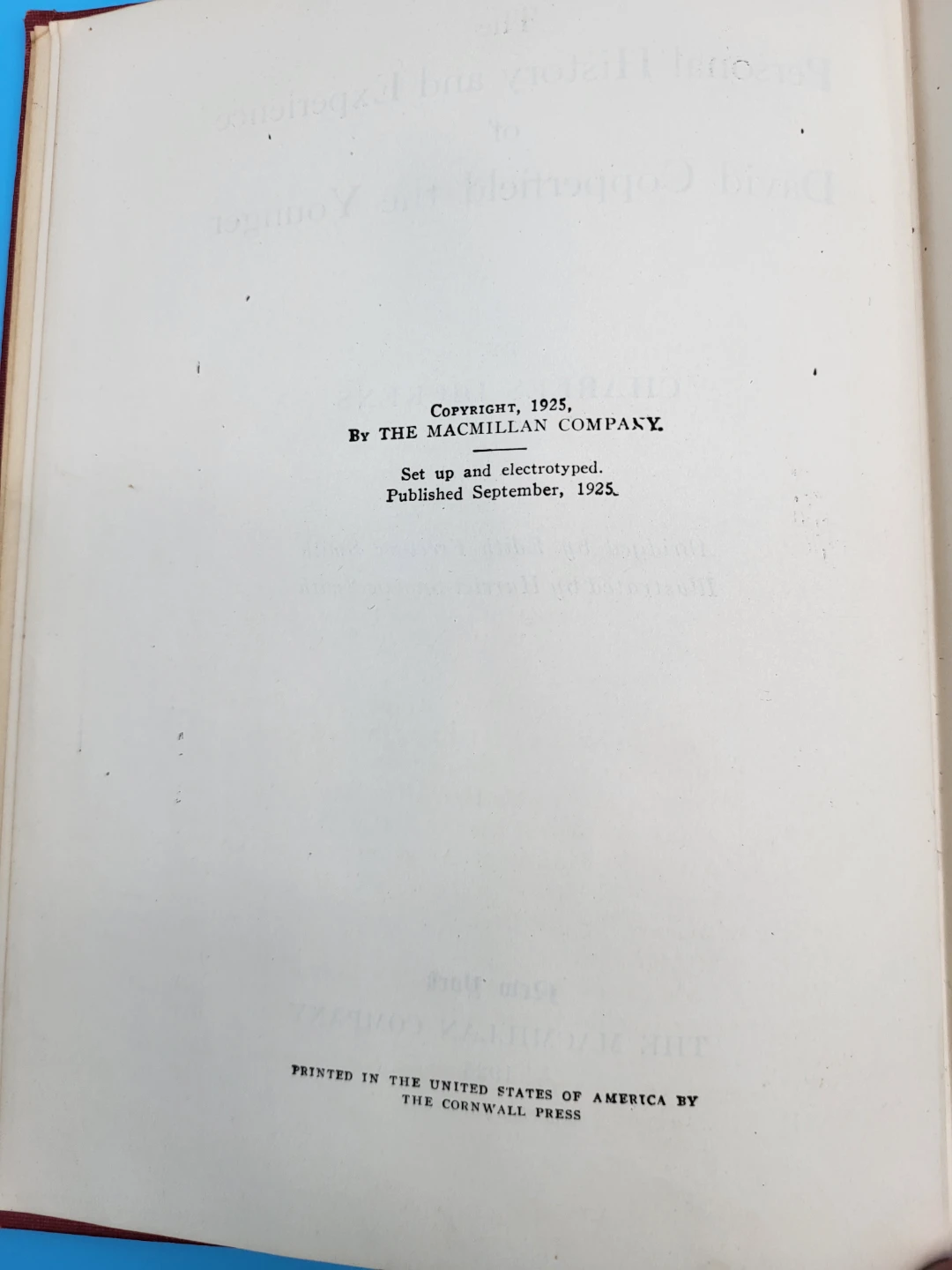 Antique David Copperfield by Charles Dickens - 1925 Edition - photo 3