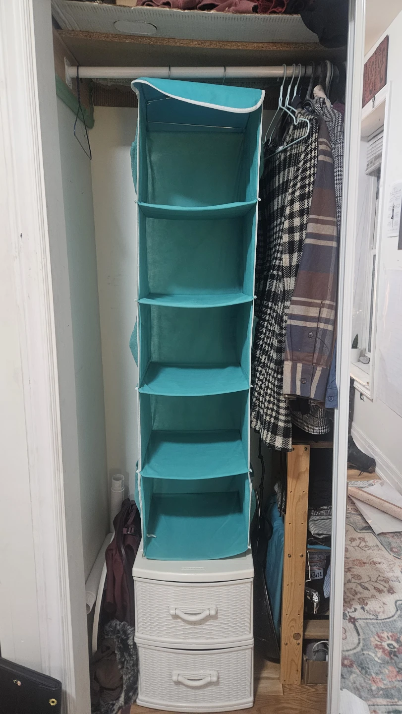 Hanging Closet Organizer - Teal