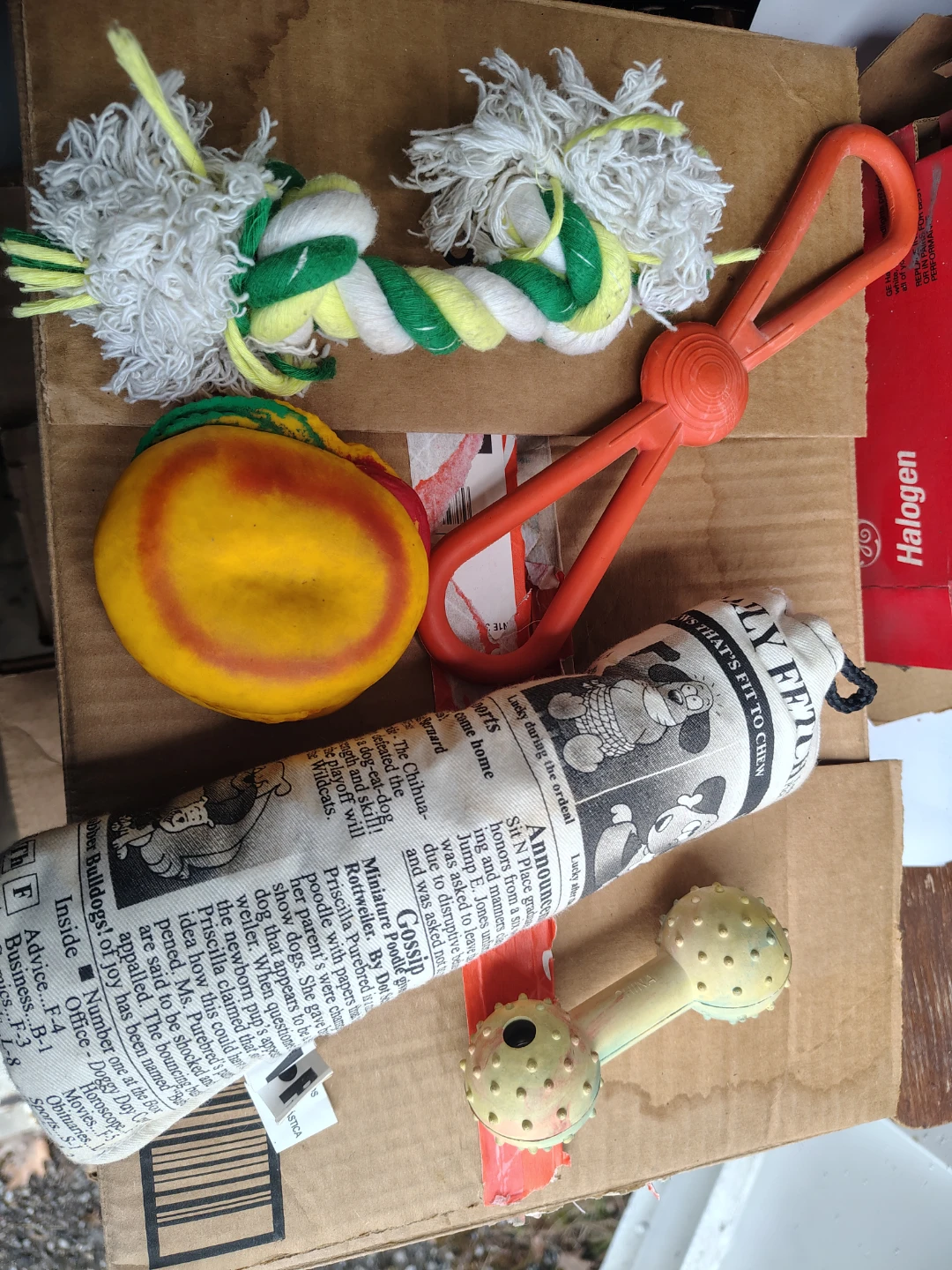 Assorted Dog Toys - Rope, Ball, Chew Toys