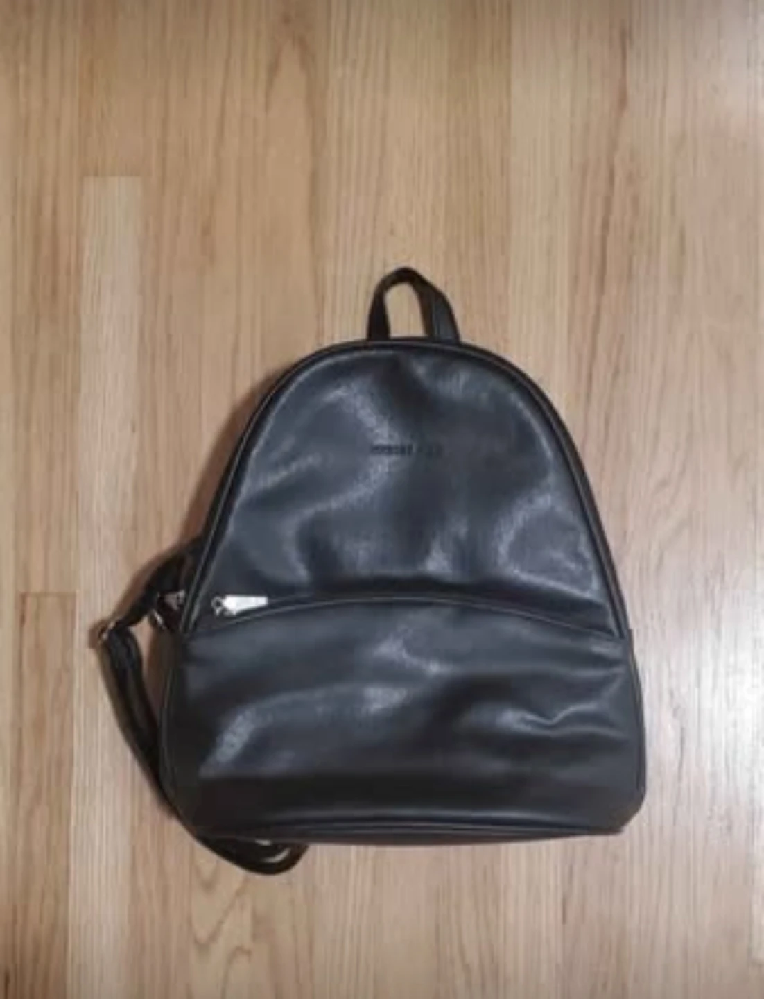 Black Faux Leather Backpack (NEEDS TO BE GONE ASAP)