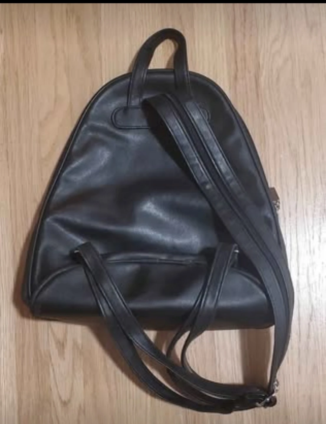 Black Faux Leather Backpack (NEEDS TO BE GONE ASAP) - photo 2