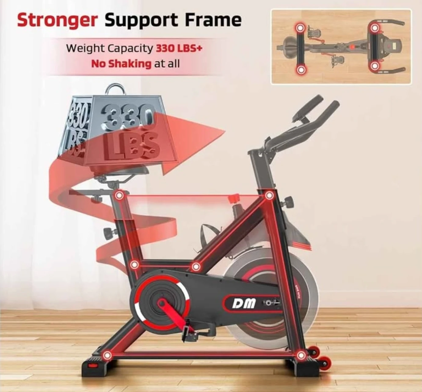 Exercise Stationary Bike Spinning Speed Bike Workout Equipment - photo 2