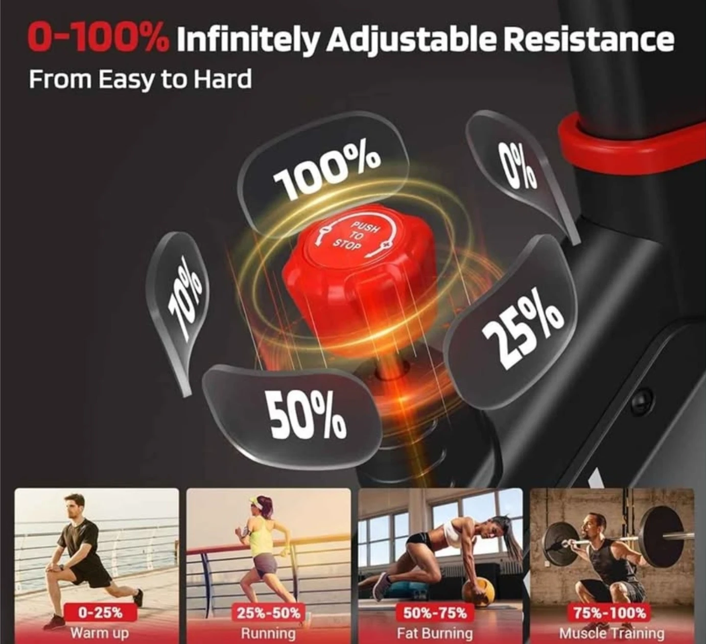 Exercise Stationary Bike Spinning Speed Bike Workout Equipment - photo 4