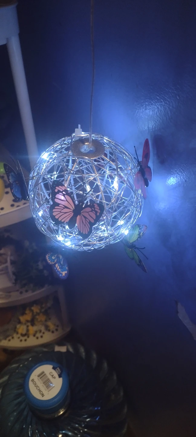 Decorative Light Orb with Butterflies - photo 2