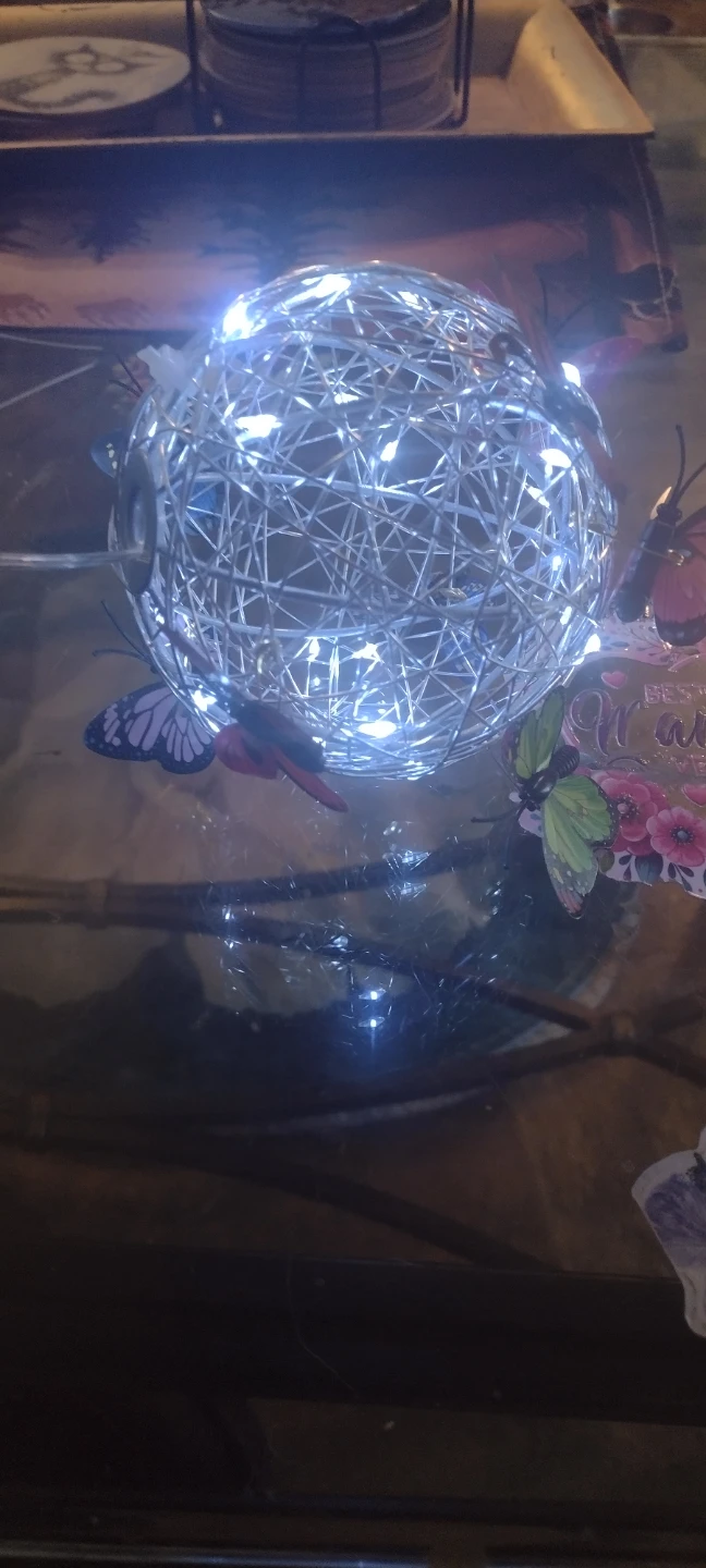 Decorative Light Orb with Butterflies - photo 3