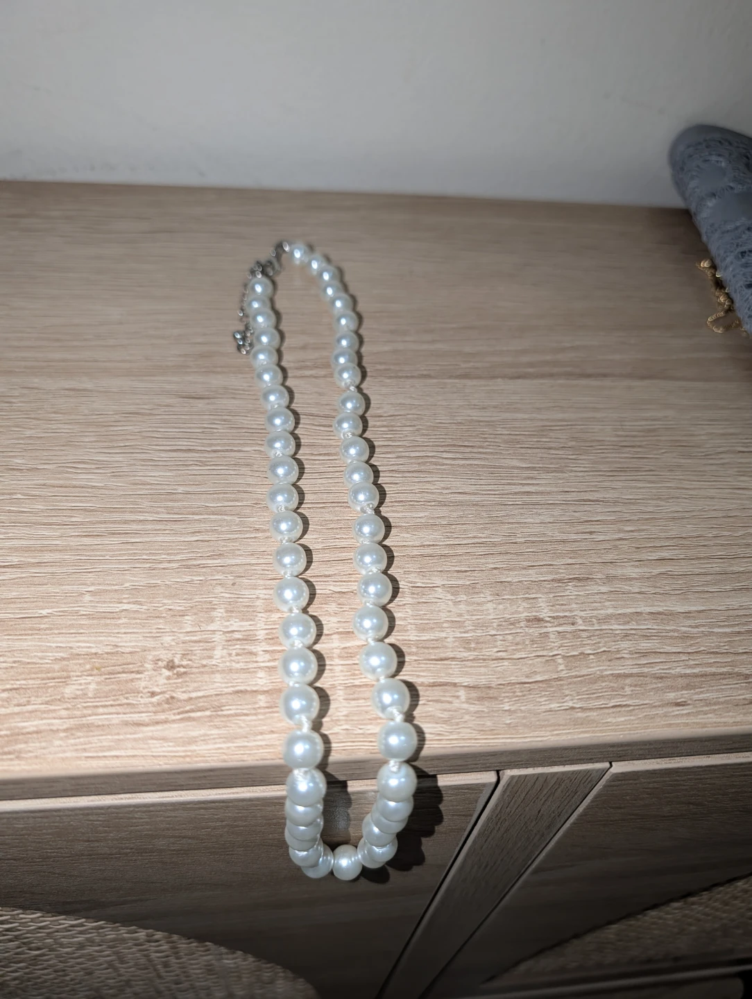 White Faux Pearl Necklace