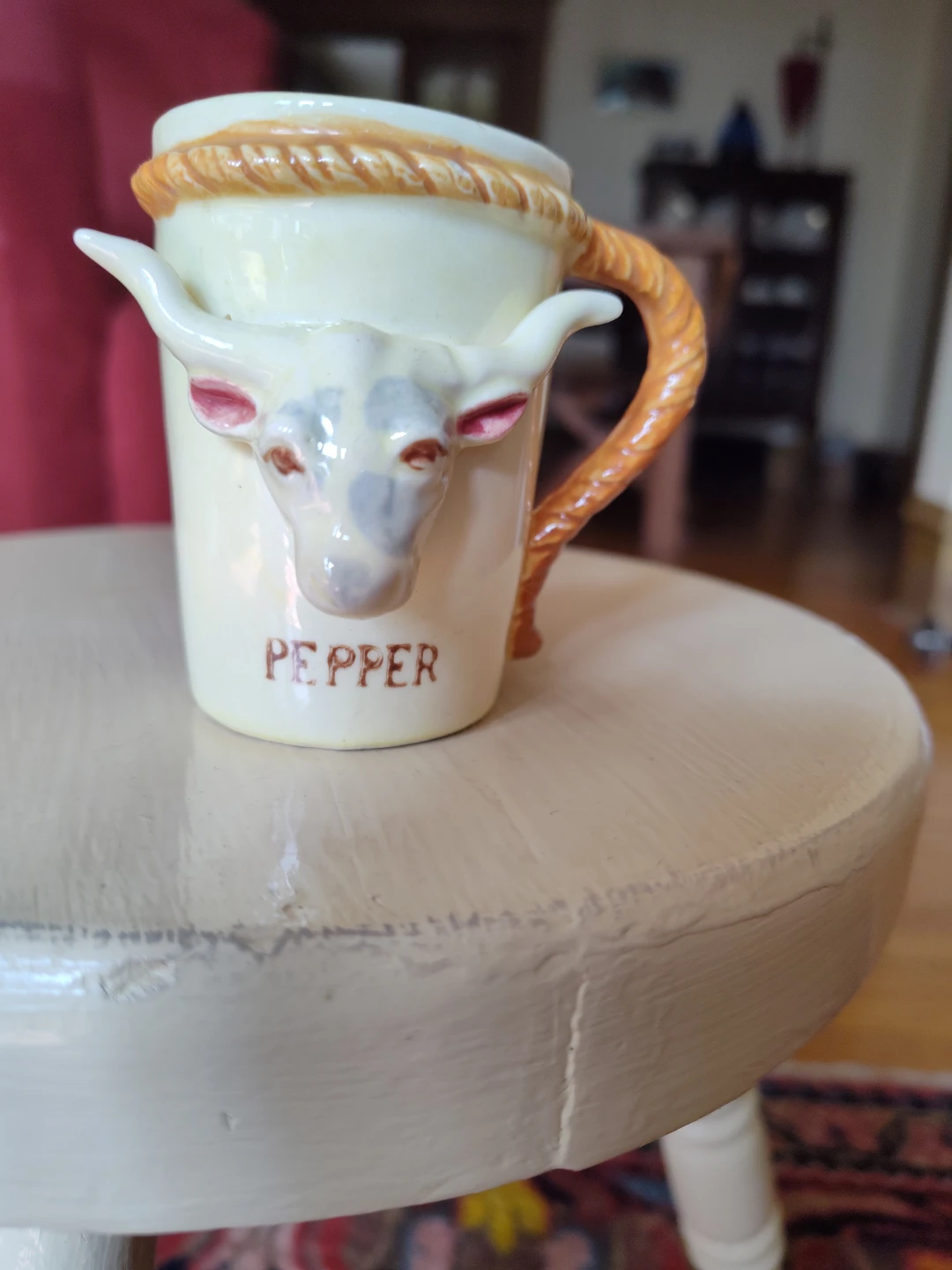 Ceramic Cow Face Pepper Shaker