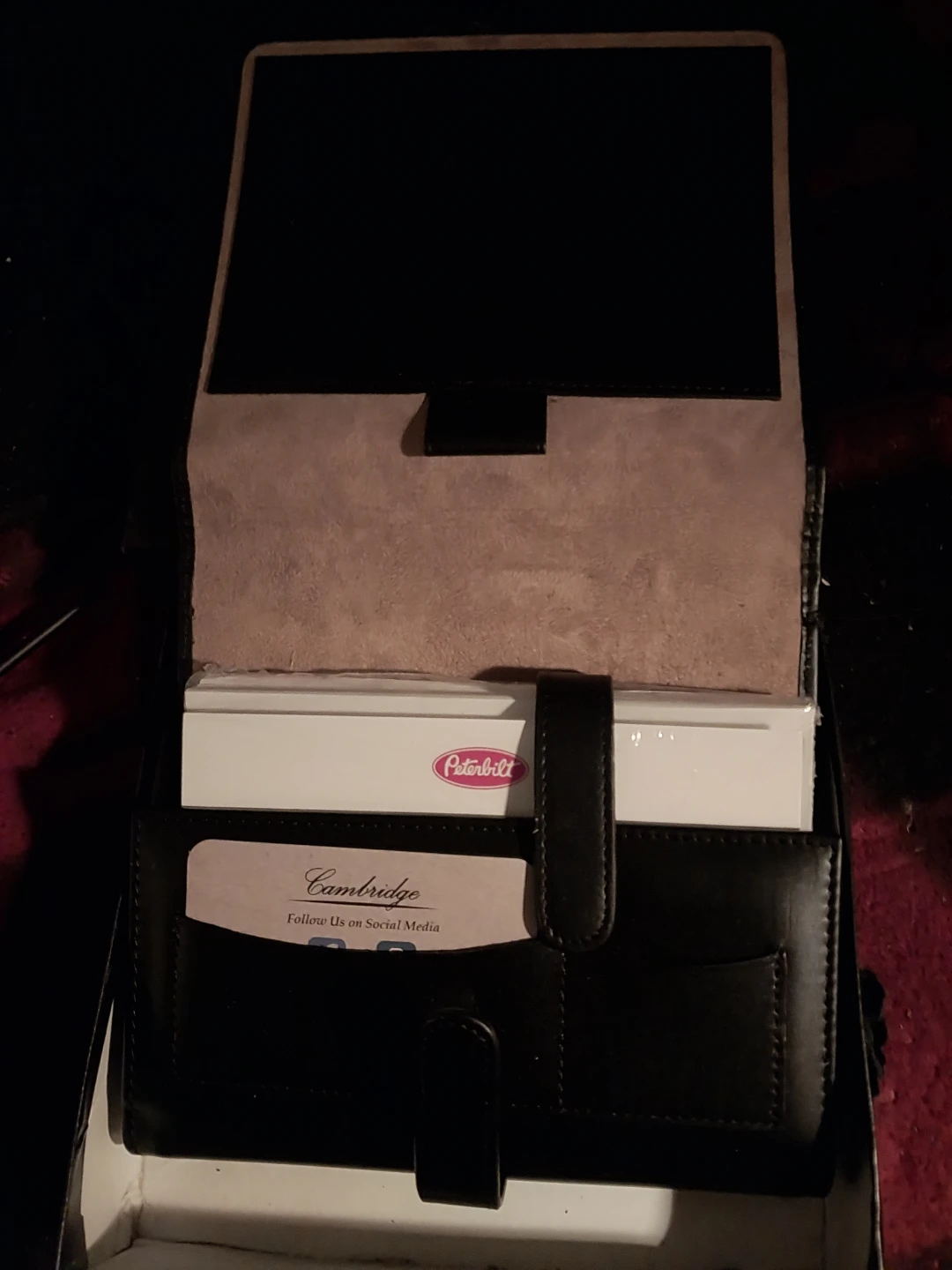 Peterbilt Black Leather Portfolio and Organizer - photo 3