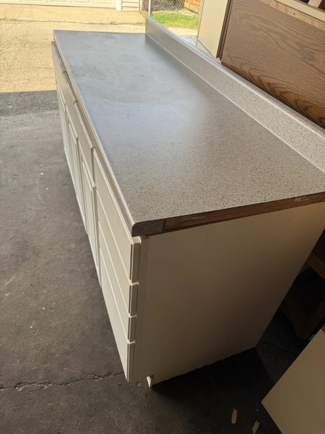 White Kitchen Base Cabinet with Countertop - photo 5