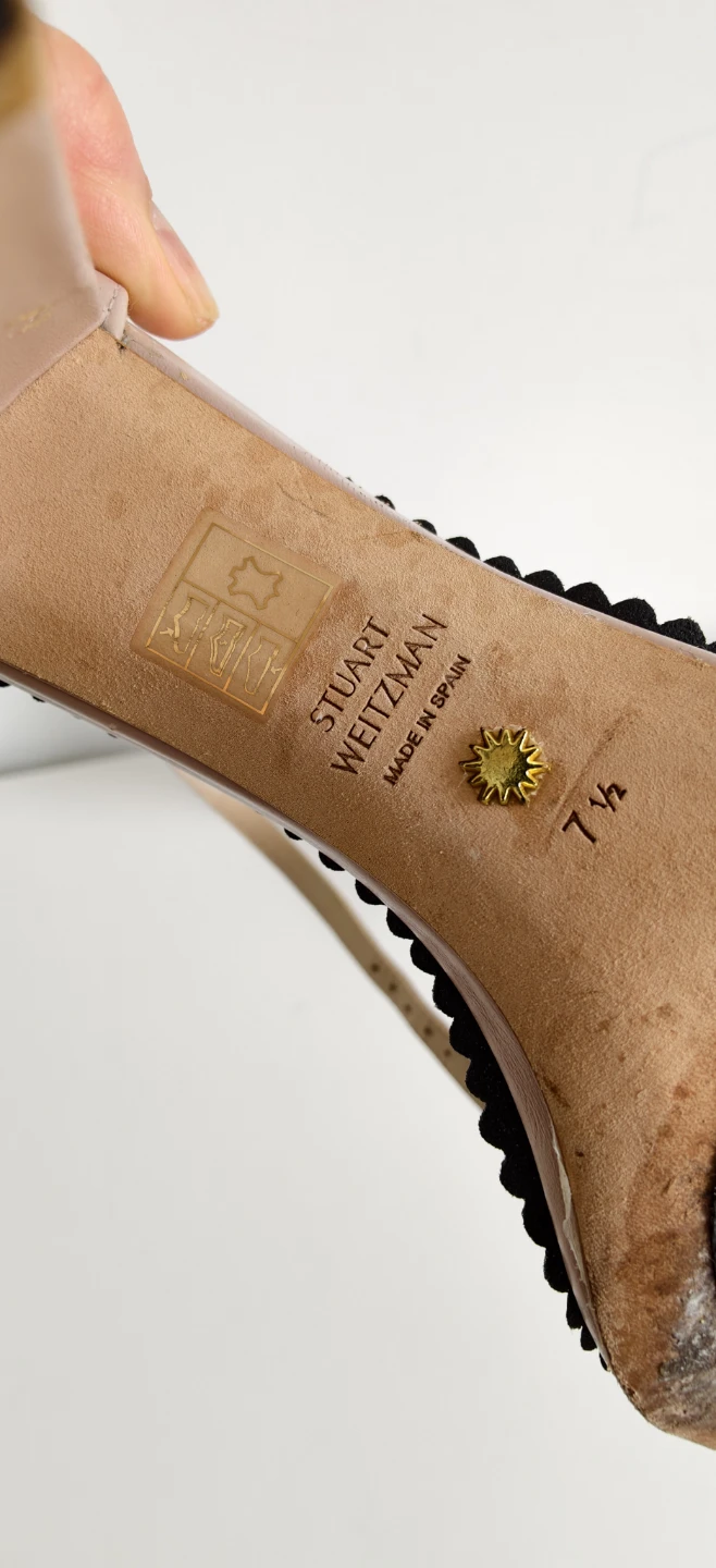 Stuart Weitzman Women's Nude Ankle Strap Heels Size 7.5 - photo 2