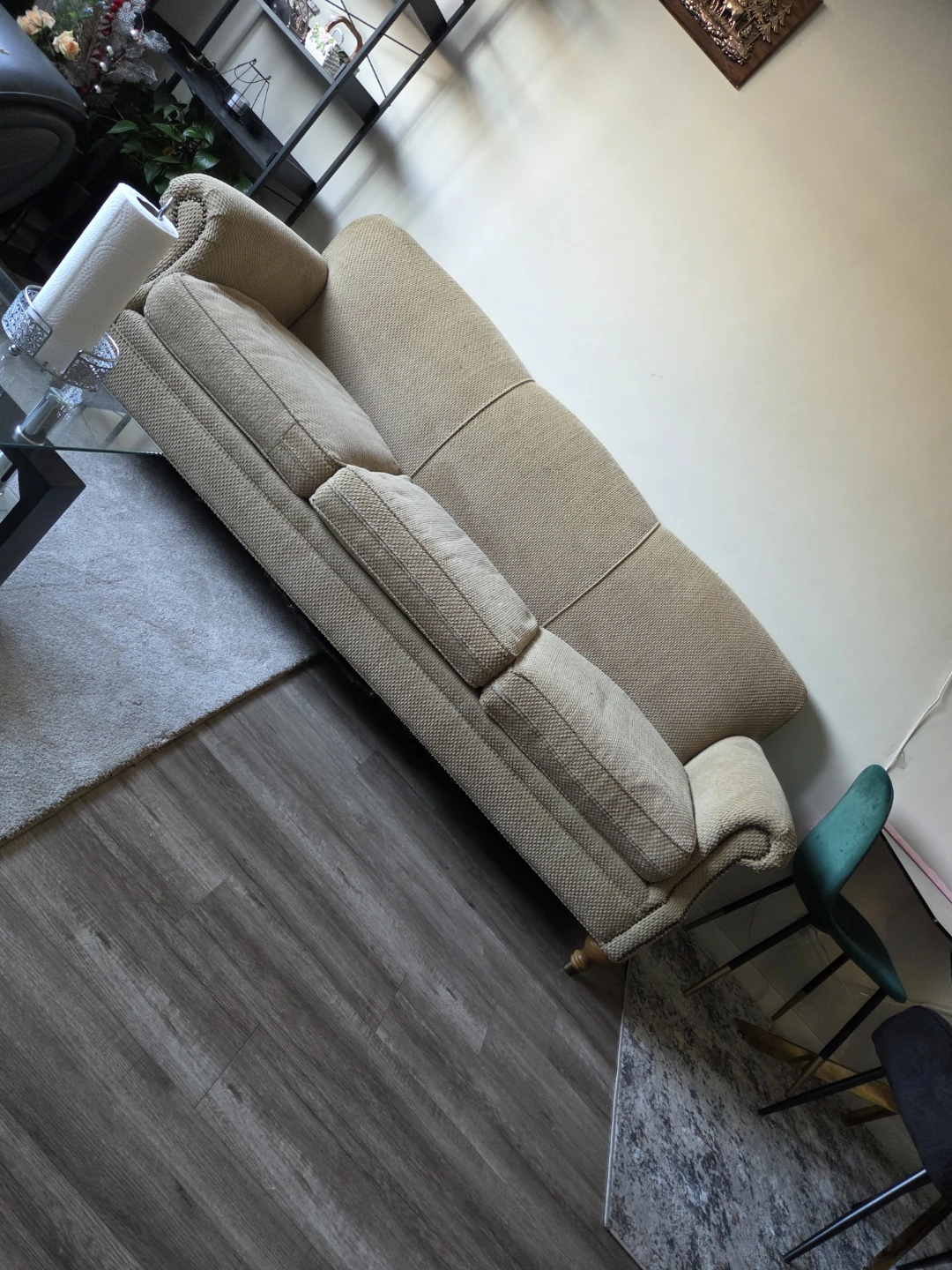 Beige Three-Seater Sofa - photo 3