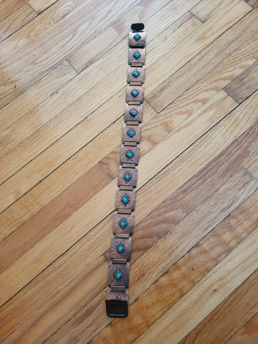 Vintage Copper & Turquoise Belt