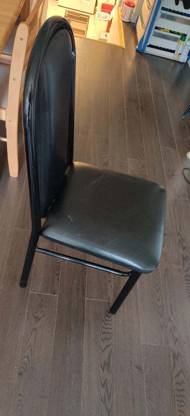 Black vinyl chair