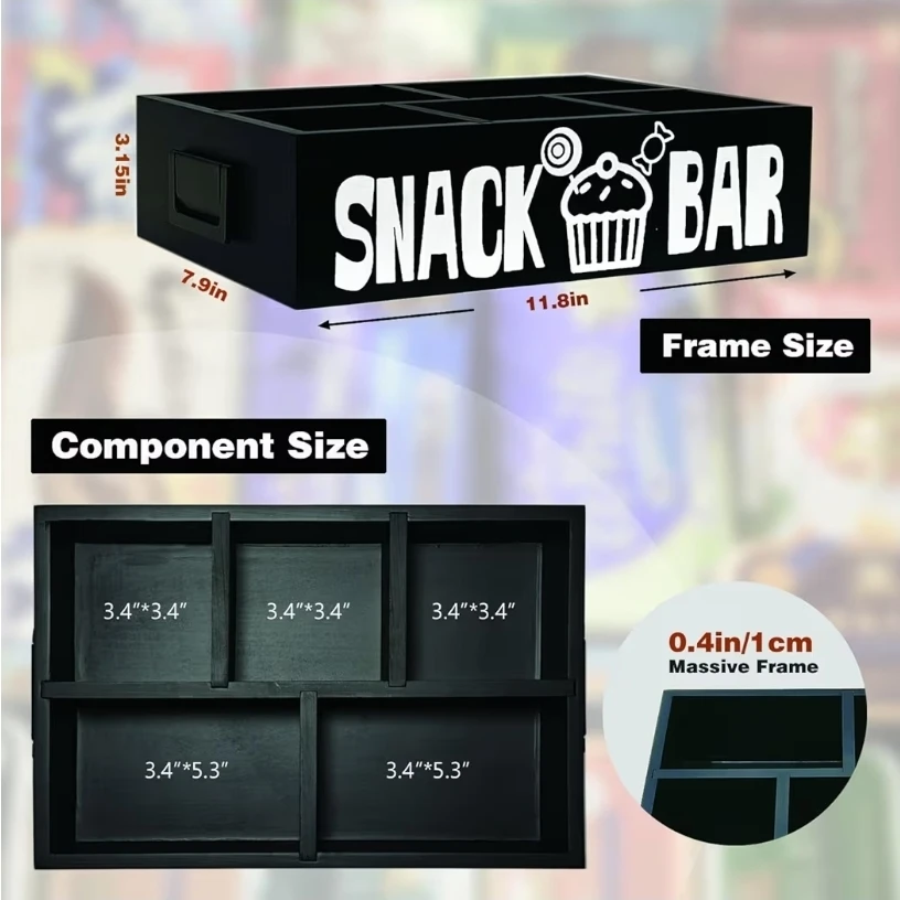 Black Snack Bar Caddy Organizer - photo 2