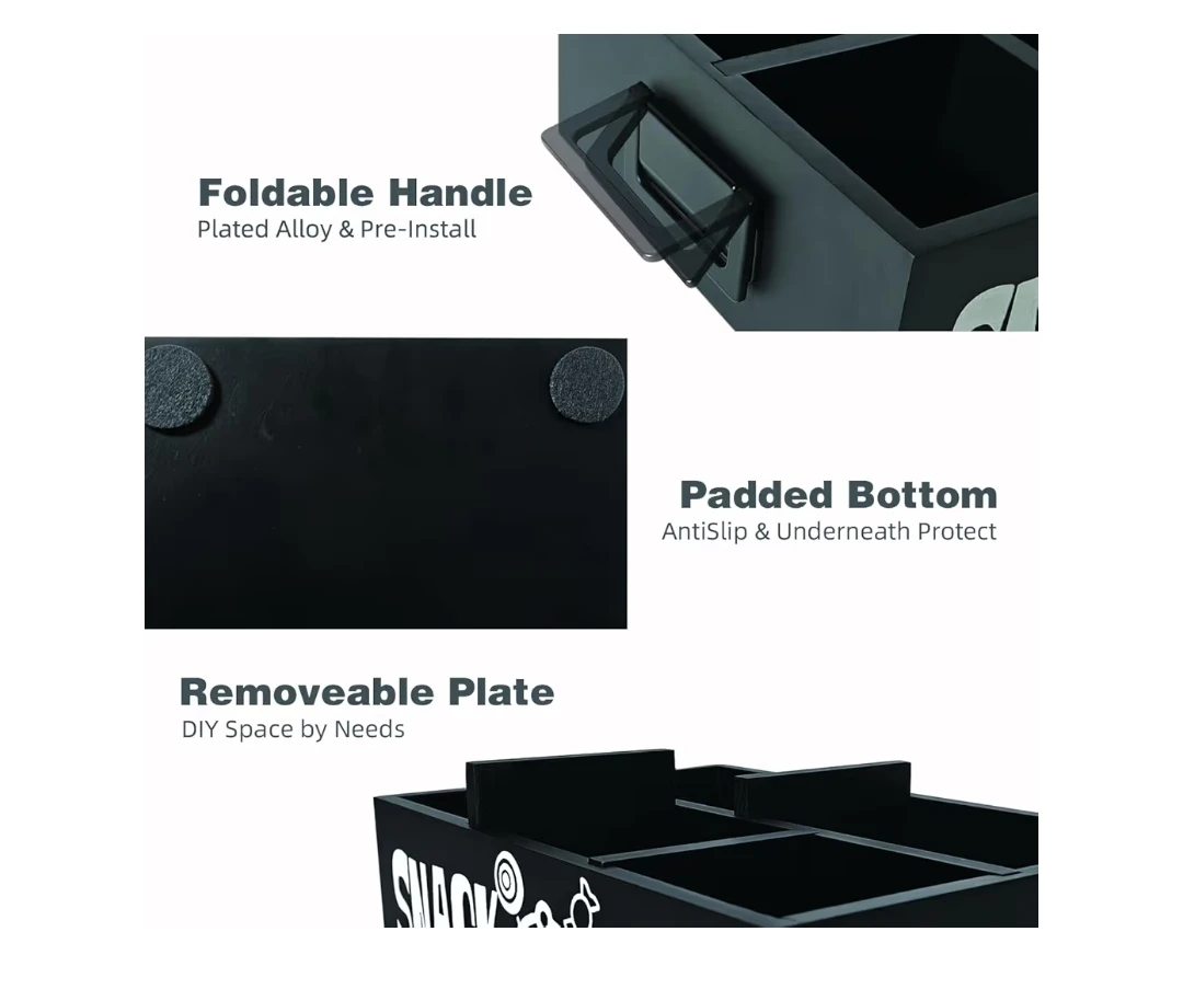 Black Snack Bar Caddy Organizer - photo 3