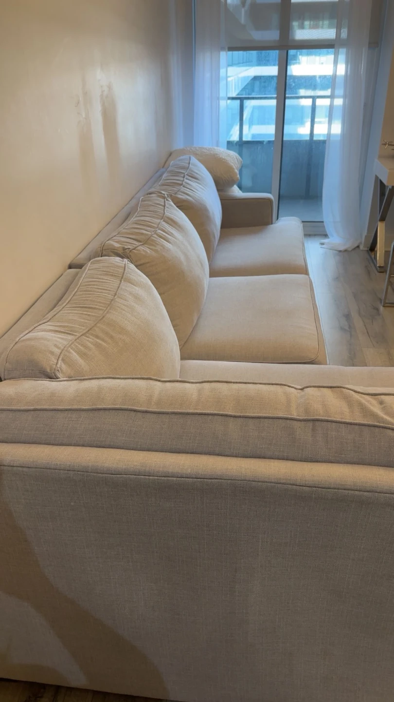 Sectional Sofa - Light Grey Fabric - photo 4
