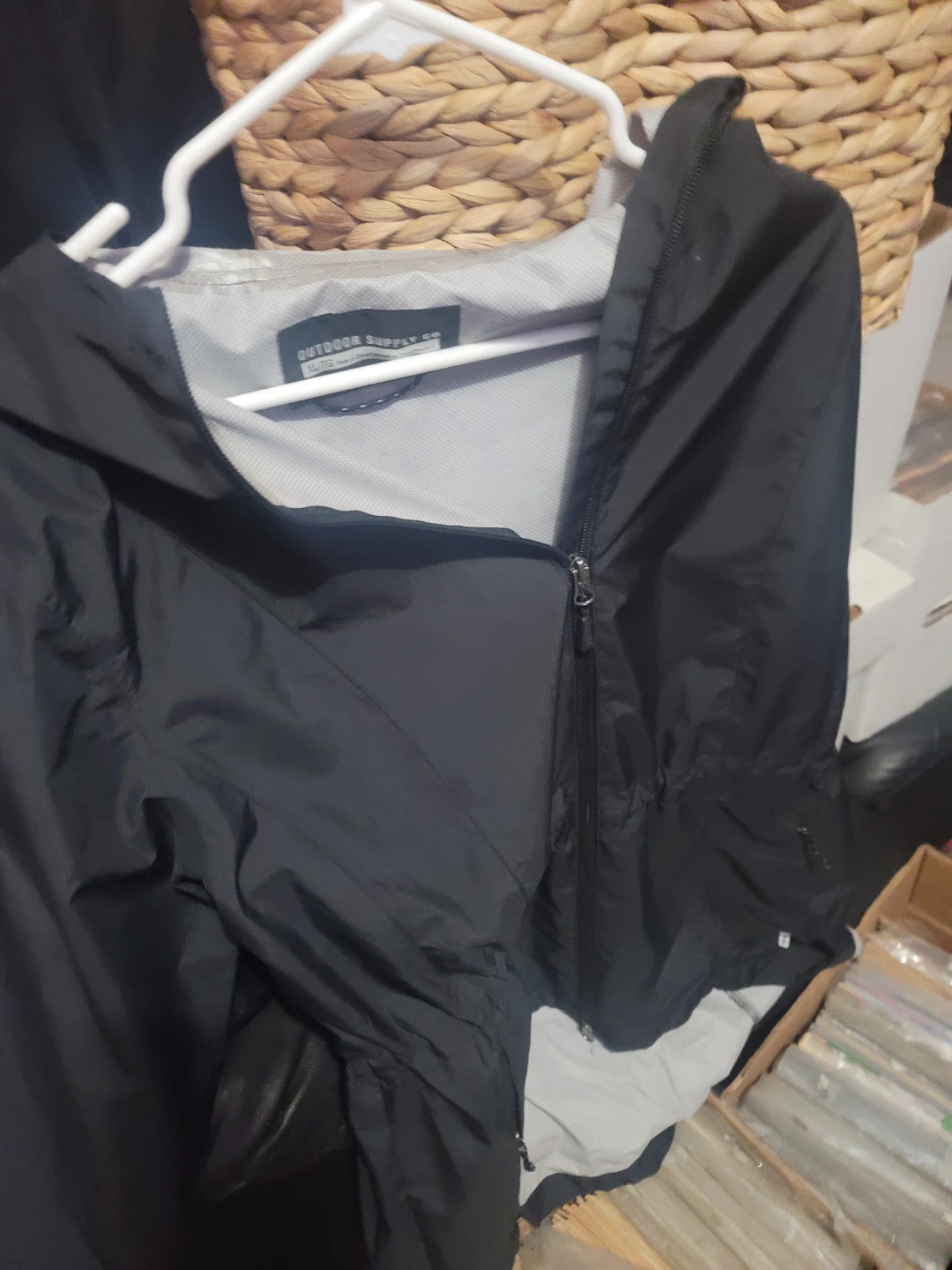 Outdoor Supply Co. Black Windbreaker Jacket XL