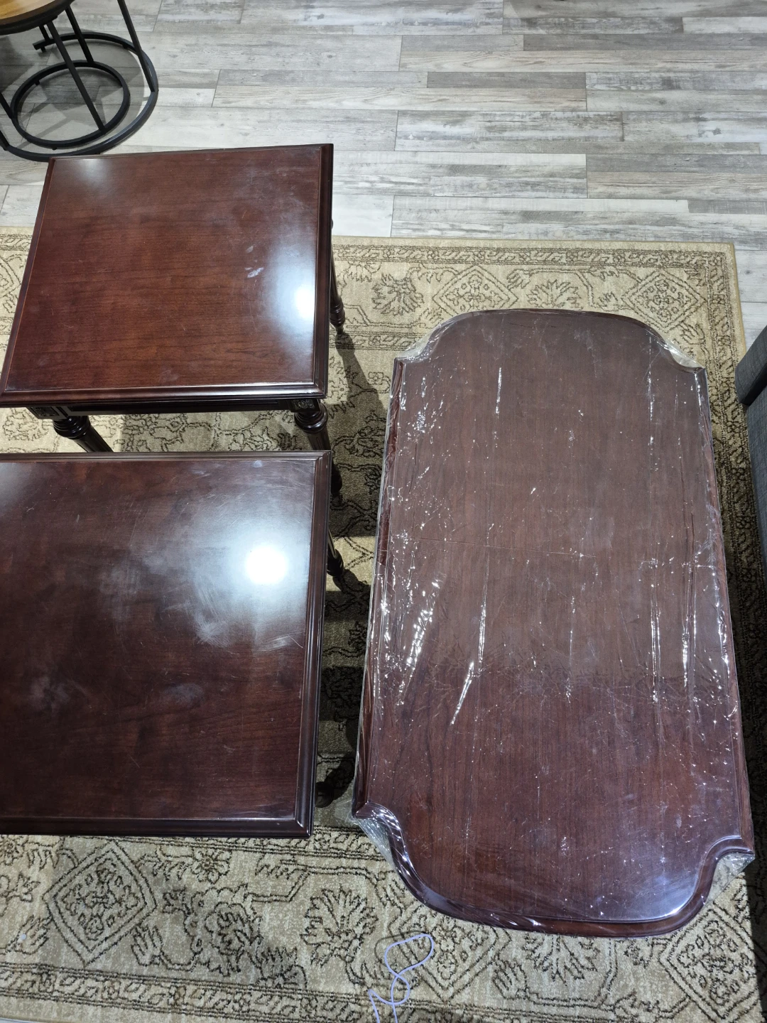 Dark Wood Coffee and End table set