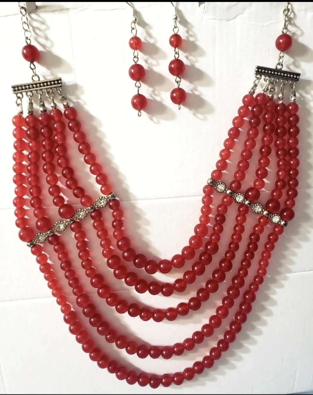 set 3 pcs  Necklace bracelet Earring with Silver Accents - photo 2