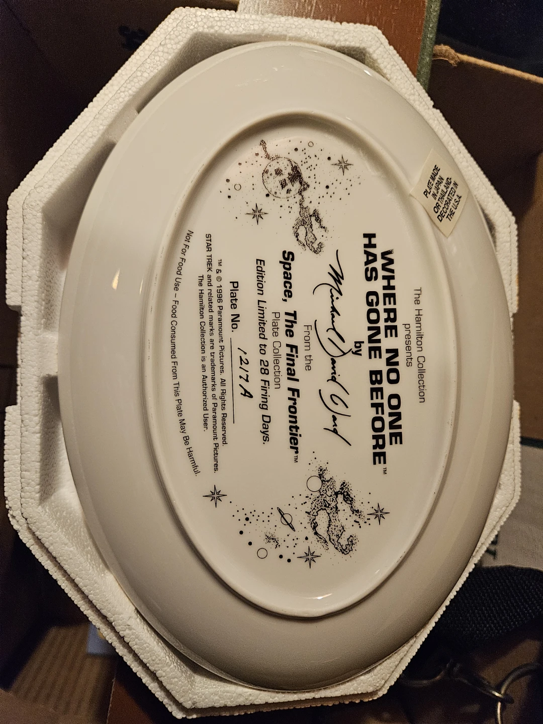 Star trek collectible plates
