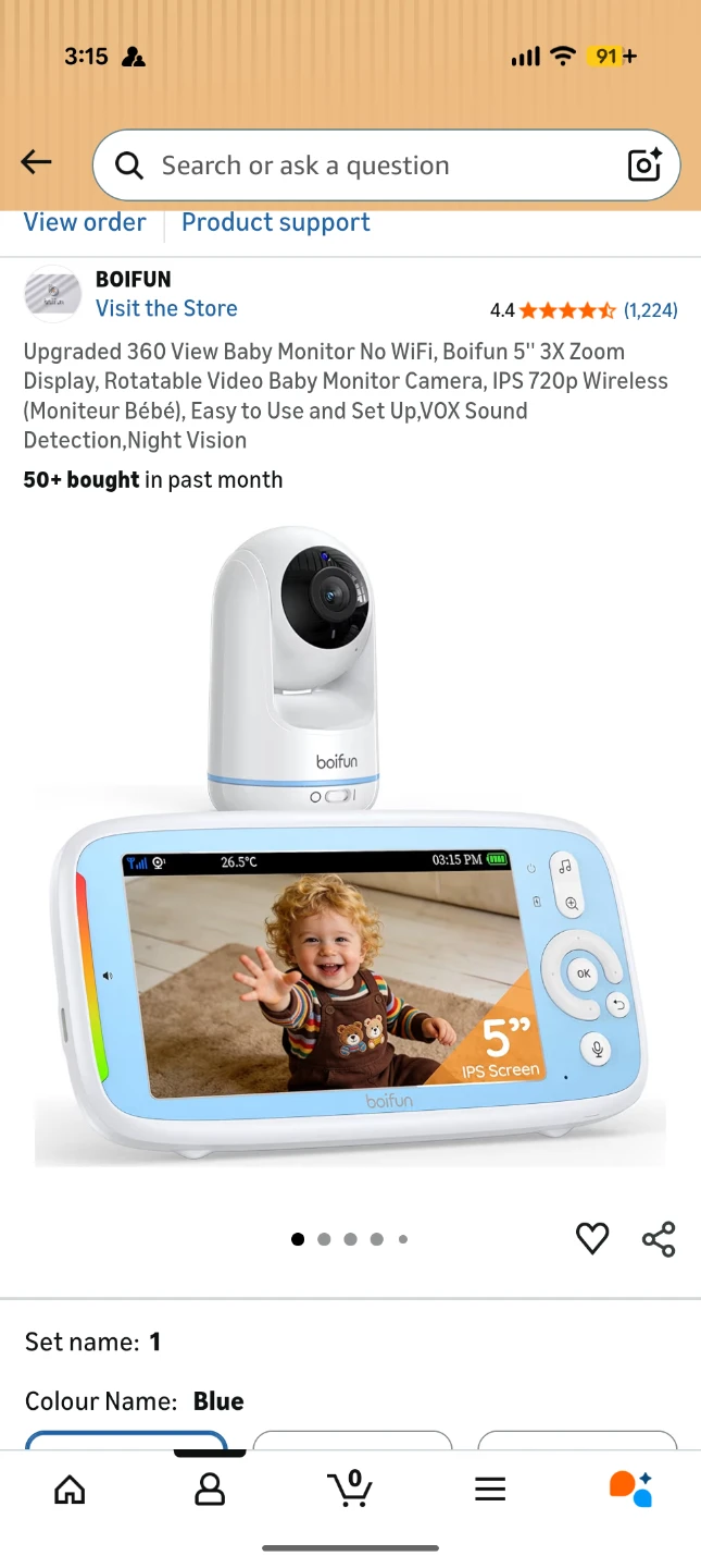 Boifun Upgraded 360 View Baby Monitor - photo 2