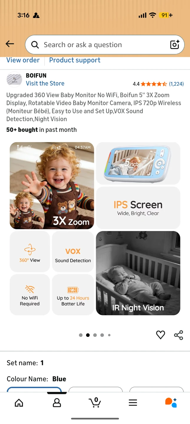 Boifun Upgraded 360 View Baby Monitor - photo 3
