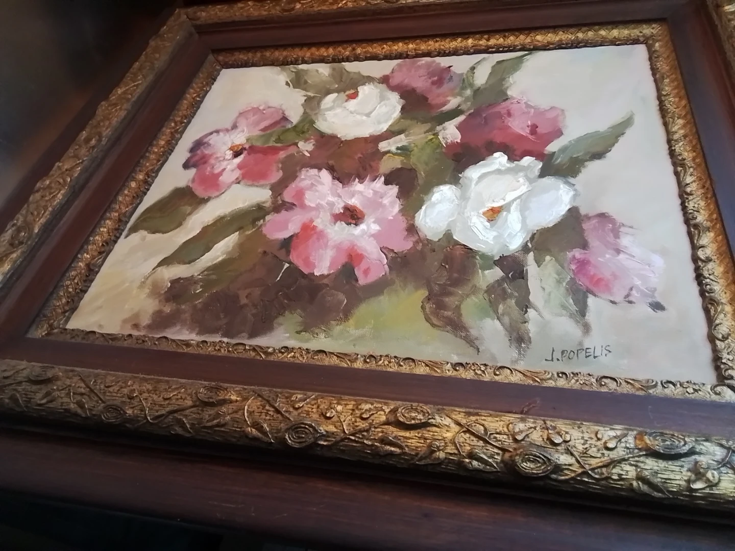 J Popelis Oil Painting Pujenes Piones,  1984 30x26" - photo 4