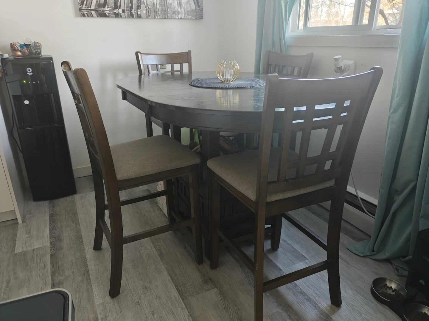Counter Height Dining Set with 4 Chairs