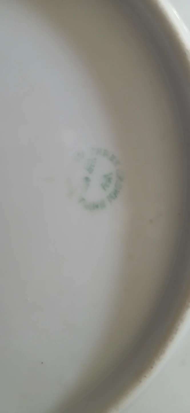 Vintage Decorative Plate with Roses 3 crown German origin 🌱 - photo 3