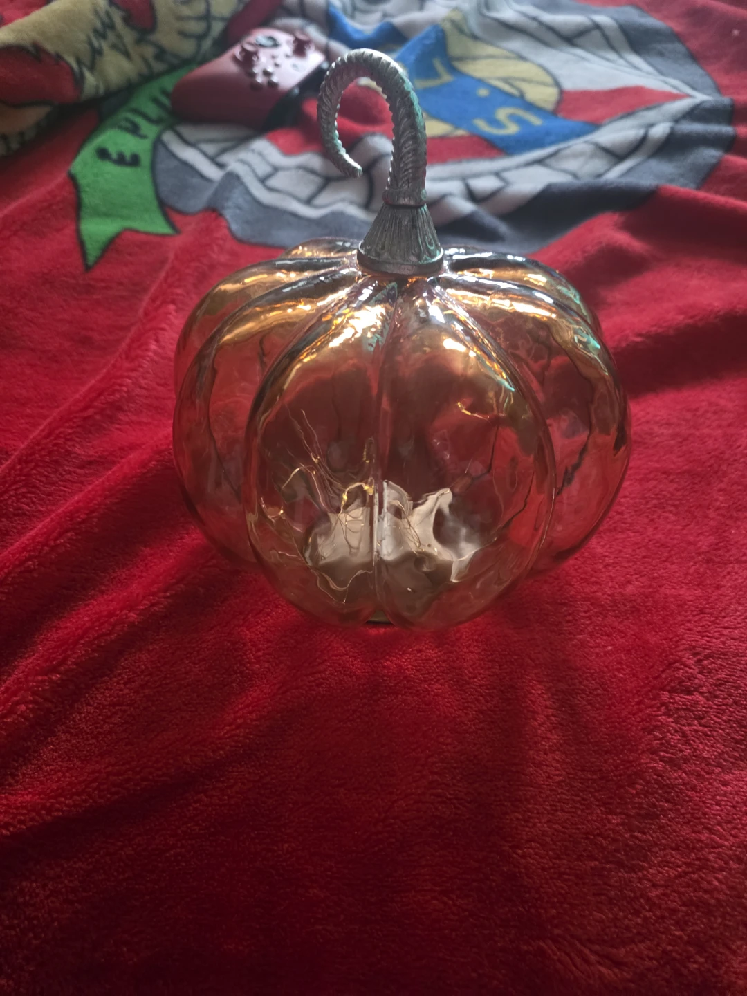 Glass Pumpkin Decoration