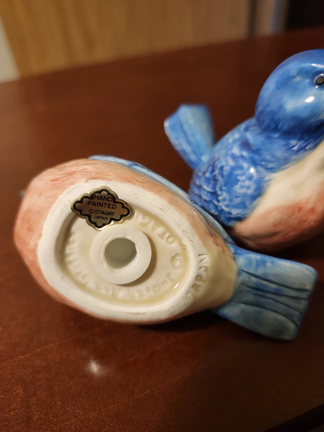 Otagiri Hand Painted Bluebird Salt and Pepper Shakers - photo 3