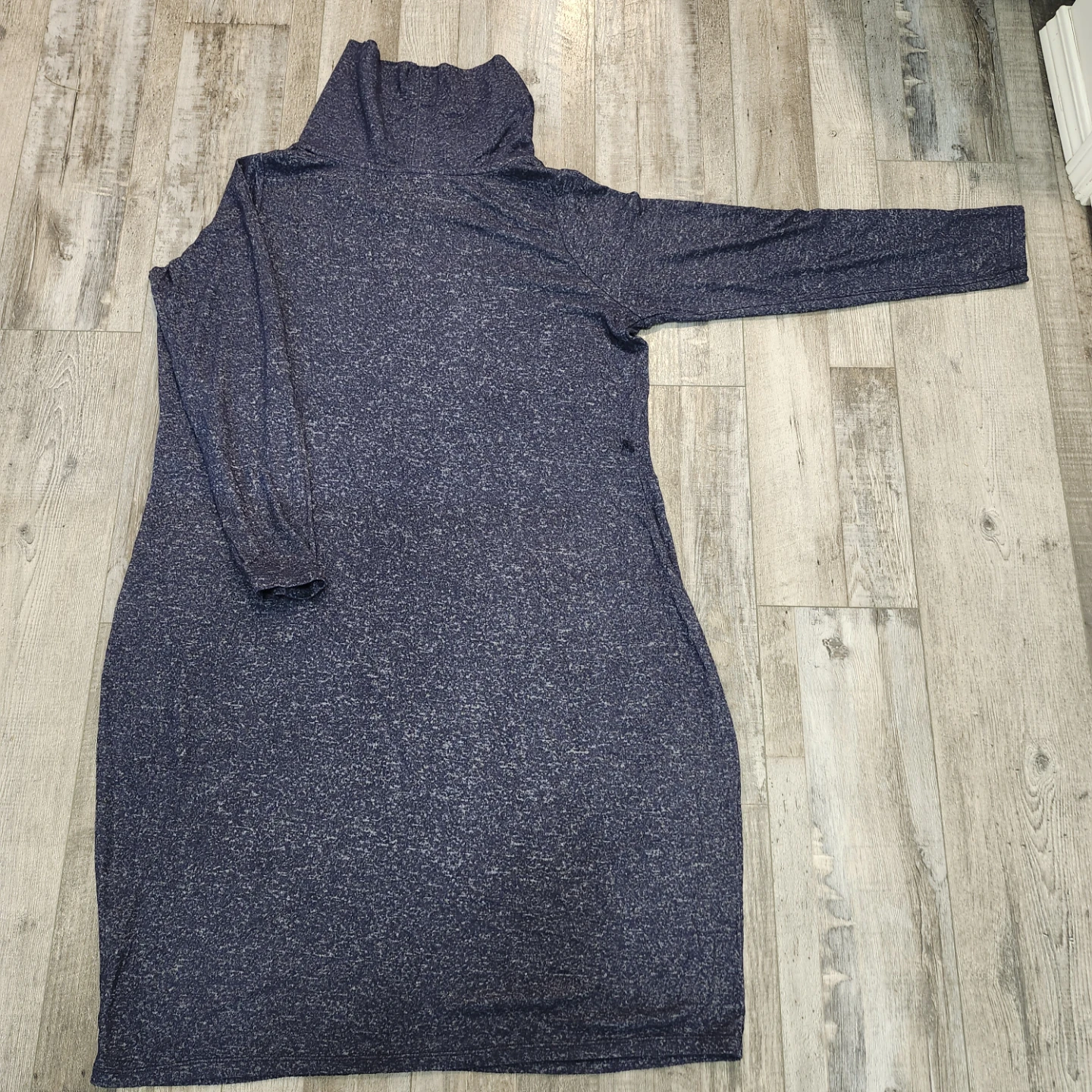 Market & Spruce Blue Marl Turtleneck Dress Size 1X