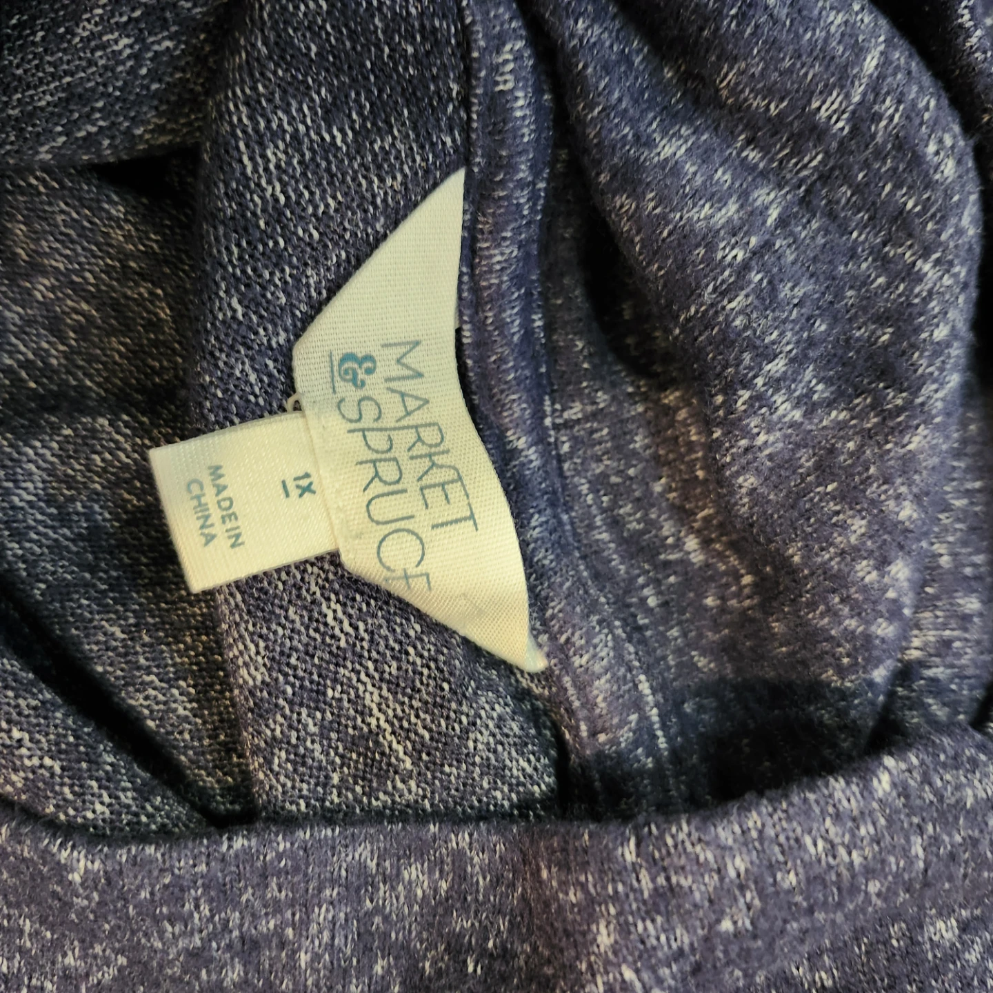 Market & Spruce Blue Marl Turtleneck Dress Size 1X - photo 2