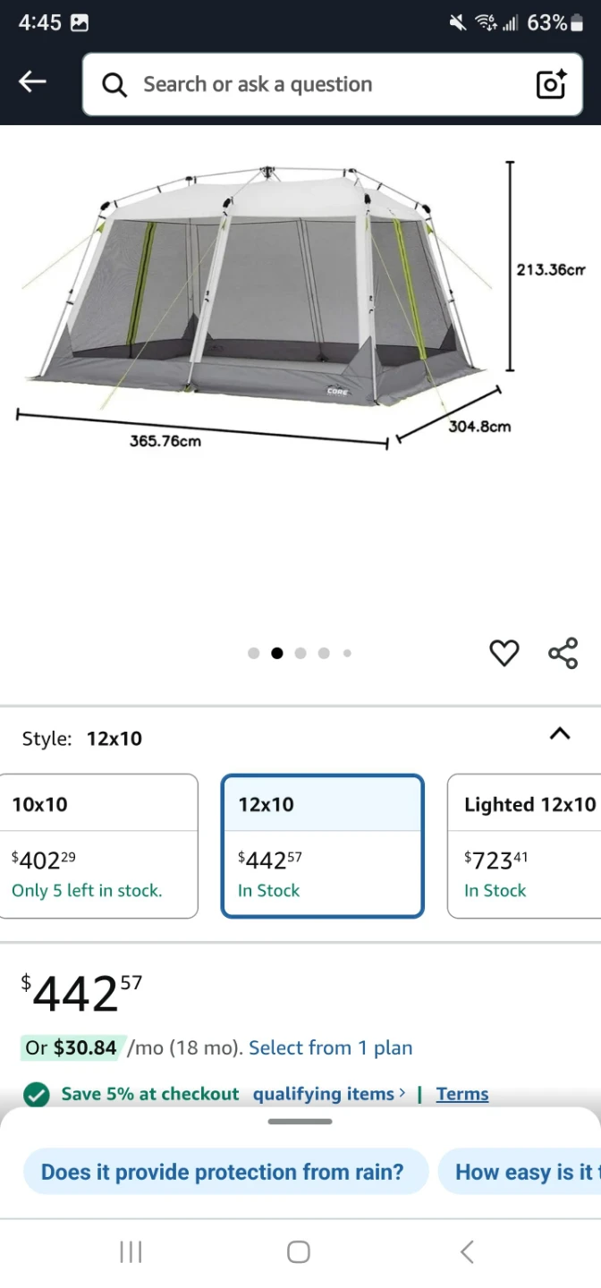 CORE 12x10 Screen House Tent - photo 4