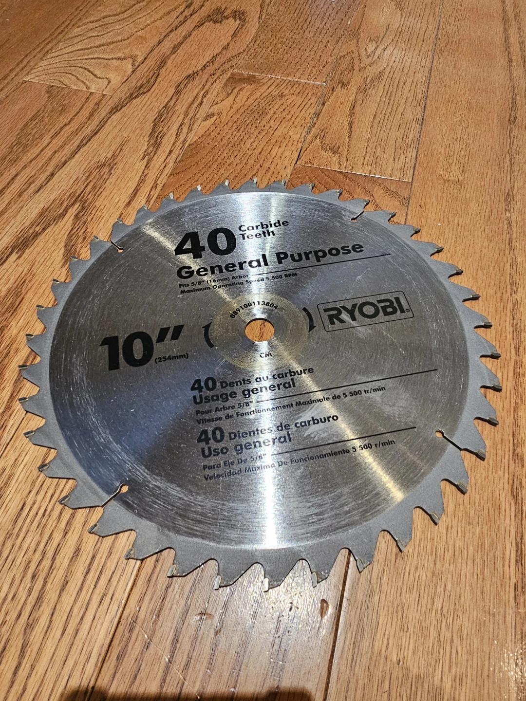 Ryobi 10" Carbide General Purpose Saw Blade - 40 Teeth