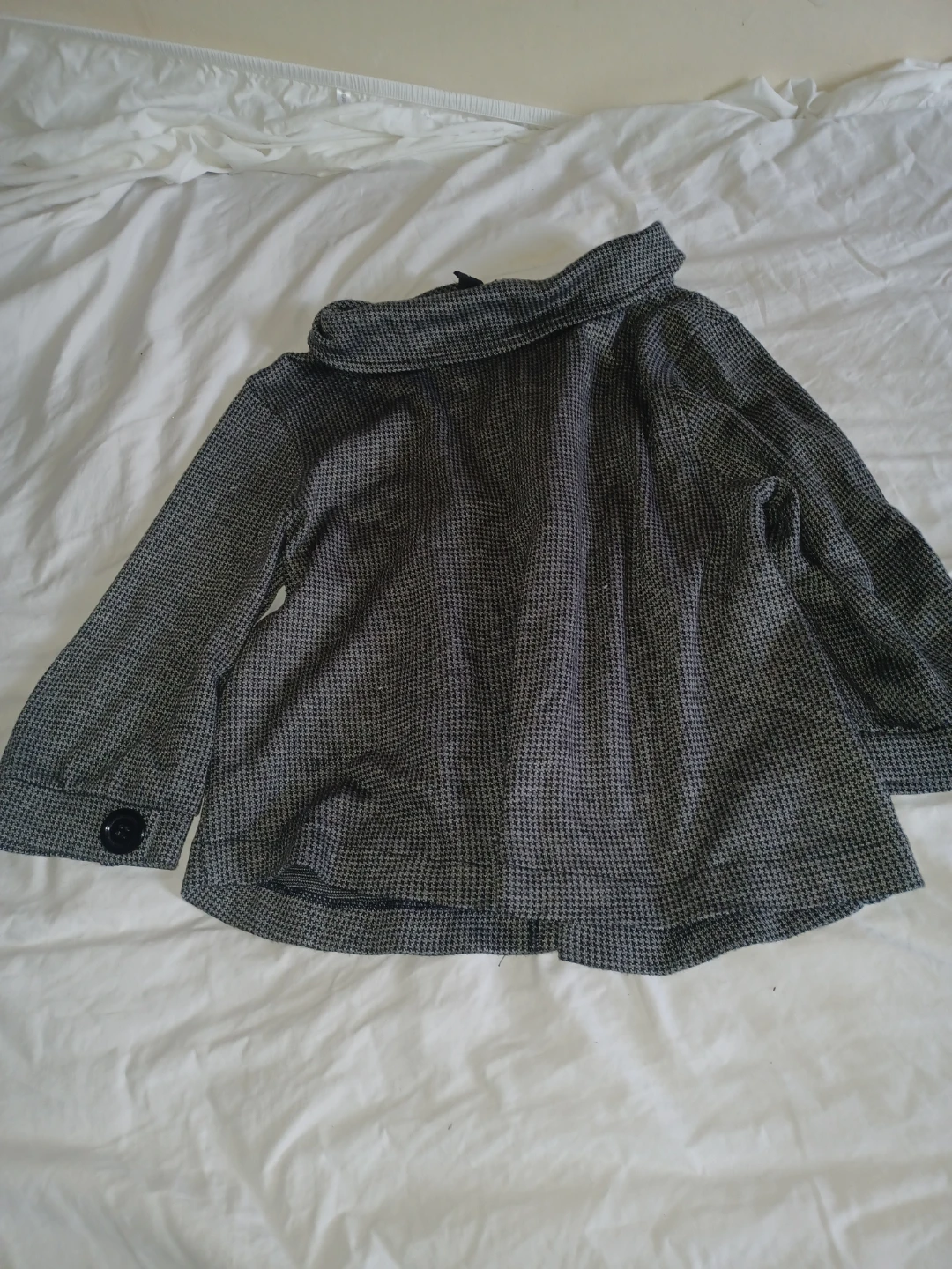 H&M Women's Gray Houndstooth Jacket Size M