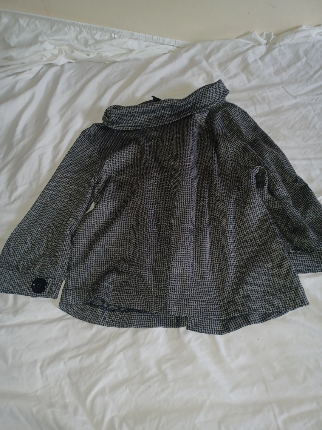 H&M Women's Gray Houndstooth Jacket Size M - photo 2