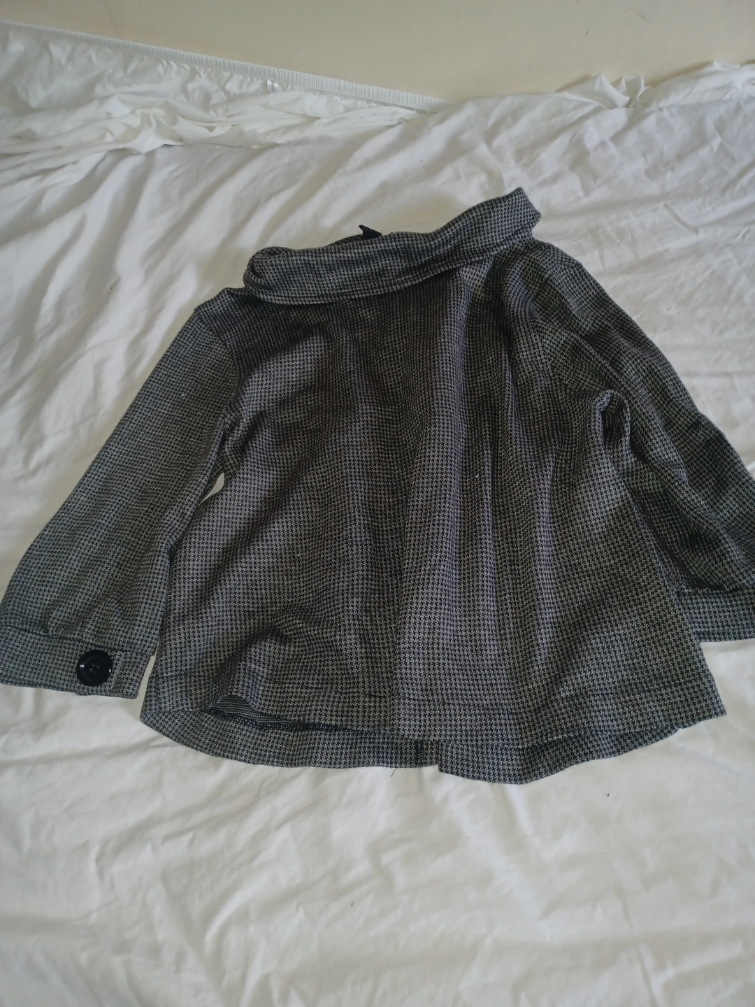 H&M Women's Gray Houndstooth Jacket Size M - photo 3