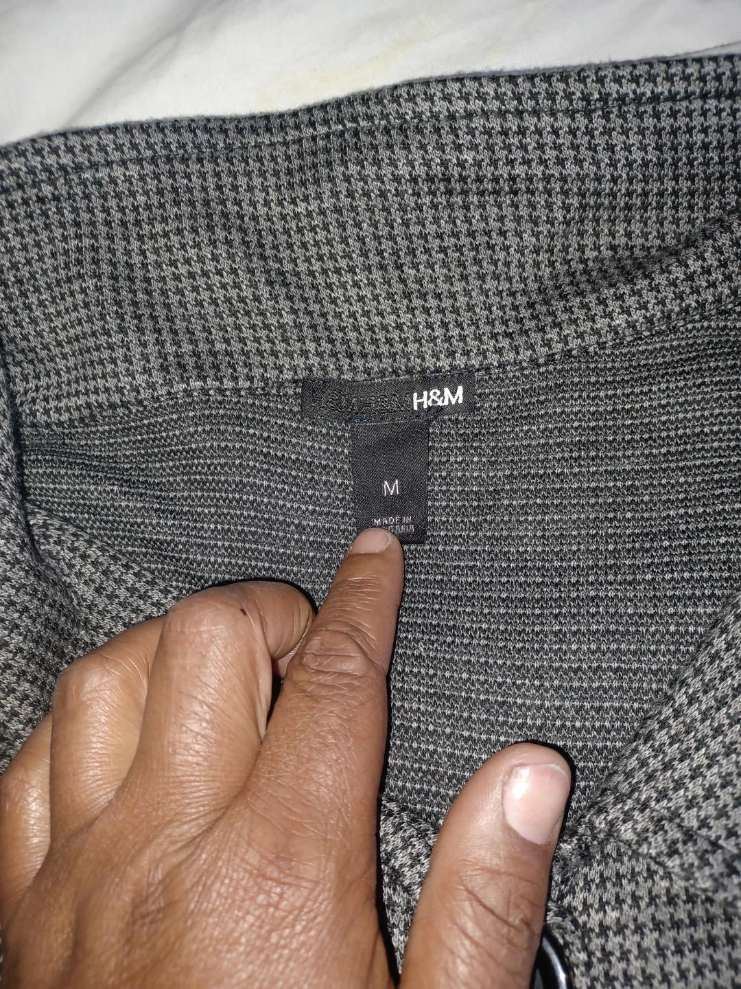 H&M Women's Gray Houndstooth Jacket Size M - photo 4
