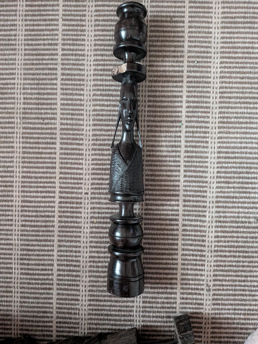 Wooden Carved Figurine Candle Holder - photo 4