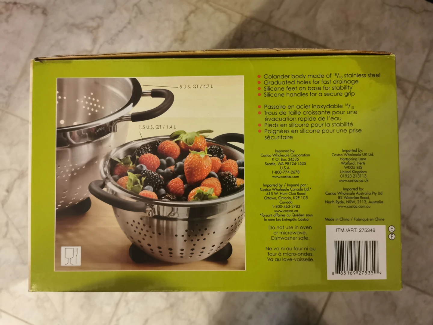 Set of 2 Stainless Steel Colanders (New) - photo 3