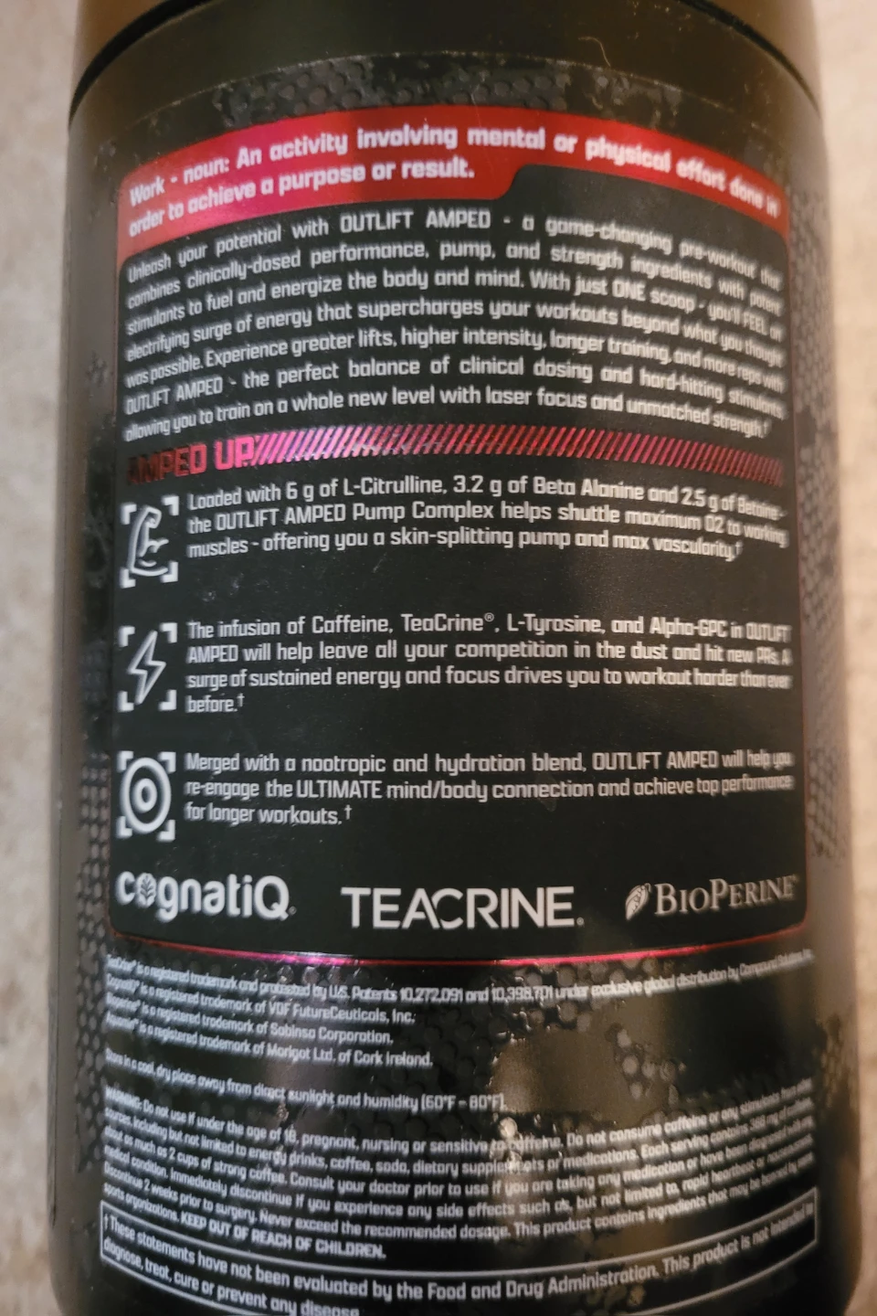 Nutrex Research Outlift Amped Pre-Workout Sucker Punch - photo 3