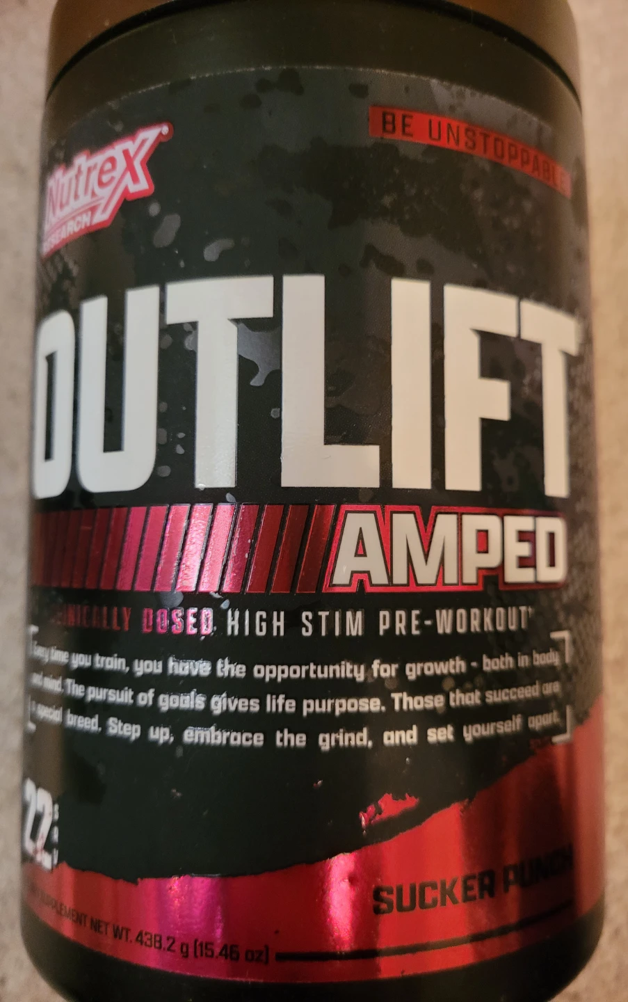 Nutrex Research Outlift Amped Pre-Workout Sucker Punch - photo 4