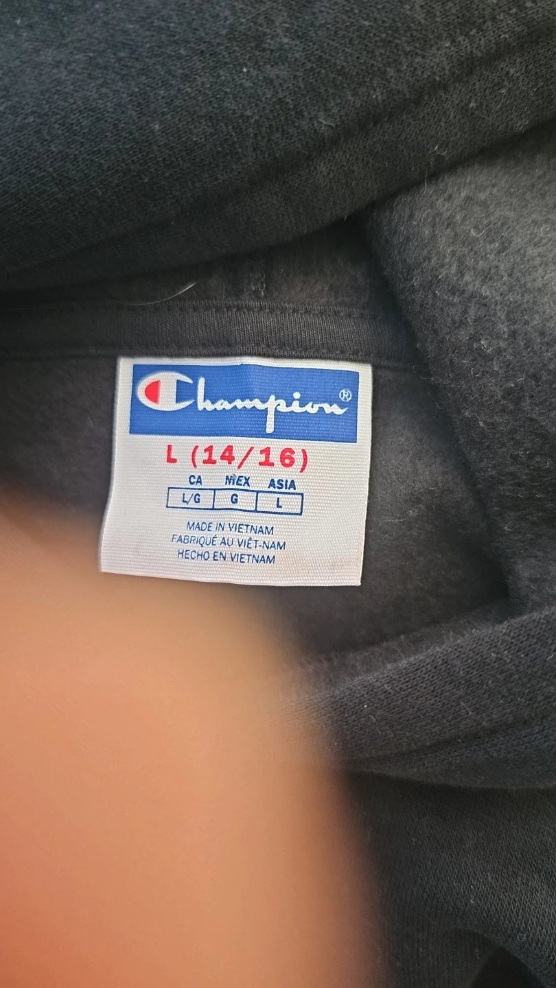 Champion Black Hoodie Size L (14/16) - photo 3
